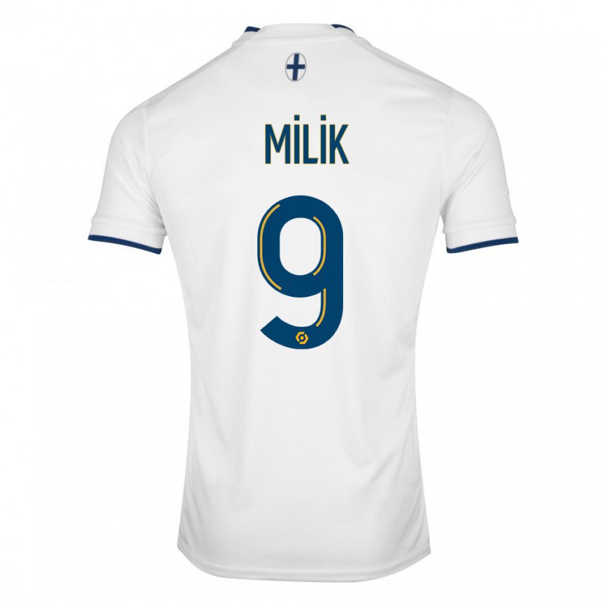 Enfant Maillot Arkadiusz Milik #9 Saphir Blanc Tenues Domicile 2022/23 T-shirt Belgique