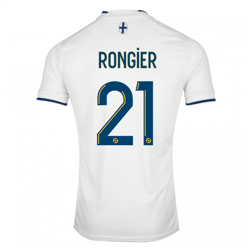 Enfant Maillot Valentin Rongier #21 Saphir Blanc Tenues Domicile 2022/23 T-shirt Belgique
