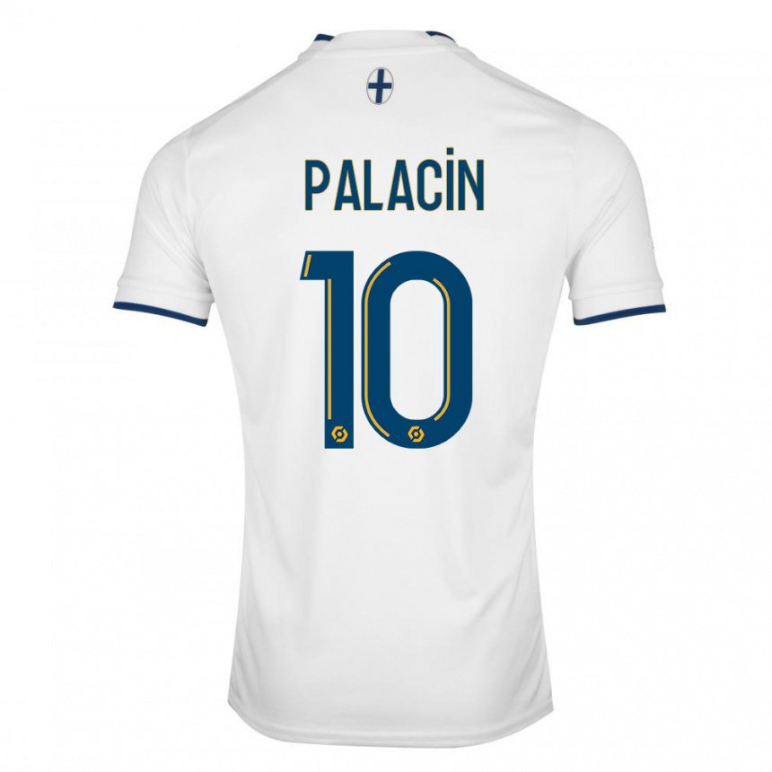 Enfant Maillot Sara Palacin #10 Saphir Blanc Tenues Domicile 2022/23 T-shirt Belgique
