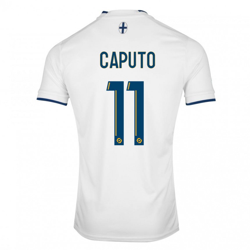 Kinder Cindy Caputo #11 Weißer Saphir Heimtrikot Trikot 2022/23 T-shirt Belgien