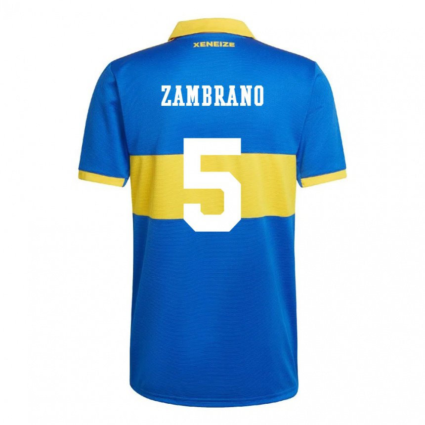 Enfant Maillot Carlos Zambrano #5 Jaune Olympique Tenues Domicile 2022/23 T-shirt Belgique