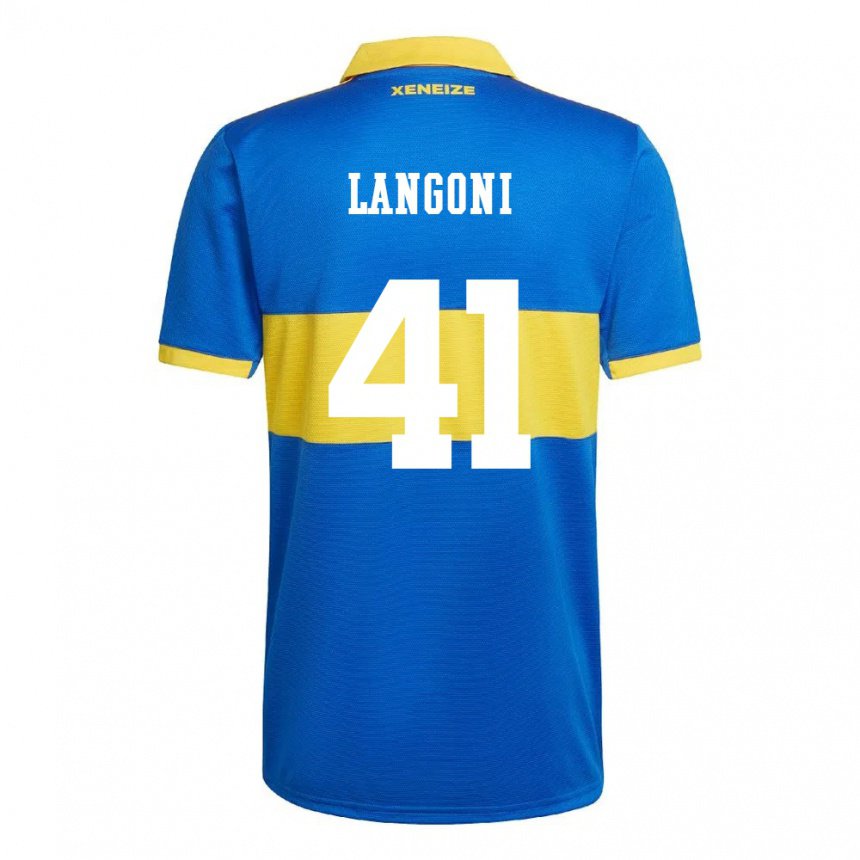 Enfant Maillot Luca Langoni #41 Jaune Olympique Tenues Domicile 2022/23 T-shirt Belgique
