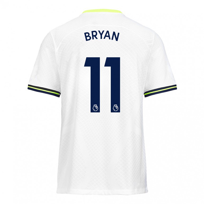 Kinder Bryan Gil #11 Weiß Grün Heimtrikot Trikot 2022/23 T-shirt Belgien