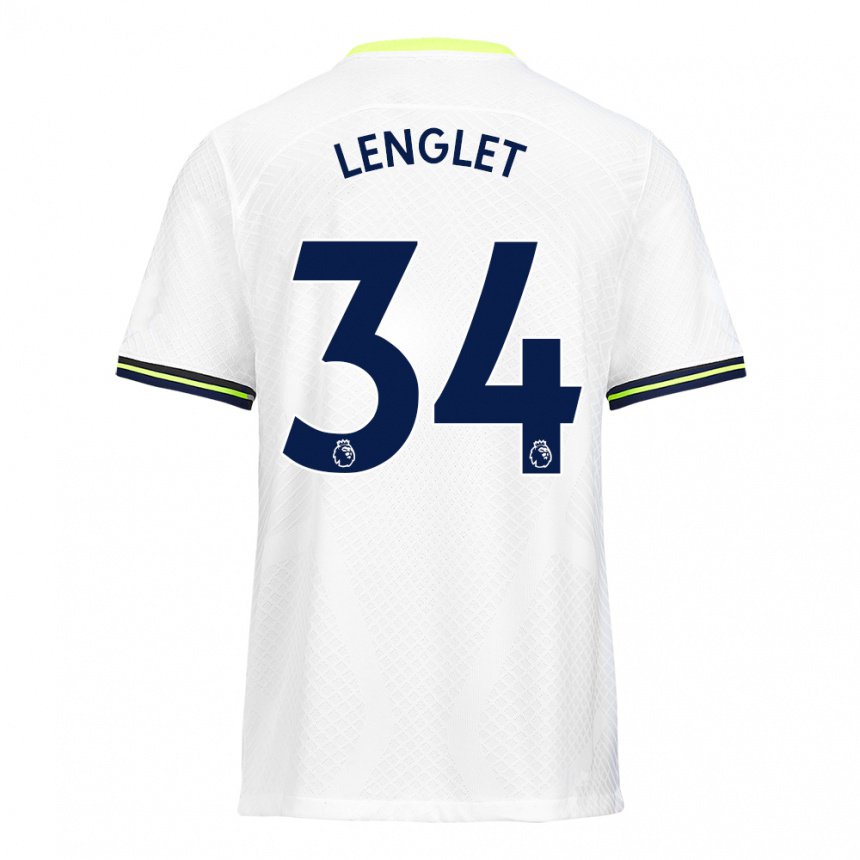 Kinder Clement Lenglet #34 Weiß Grün Heimtrikot Trikot 2022/23 T-shirt Belgien