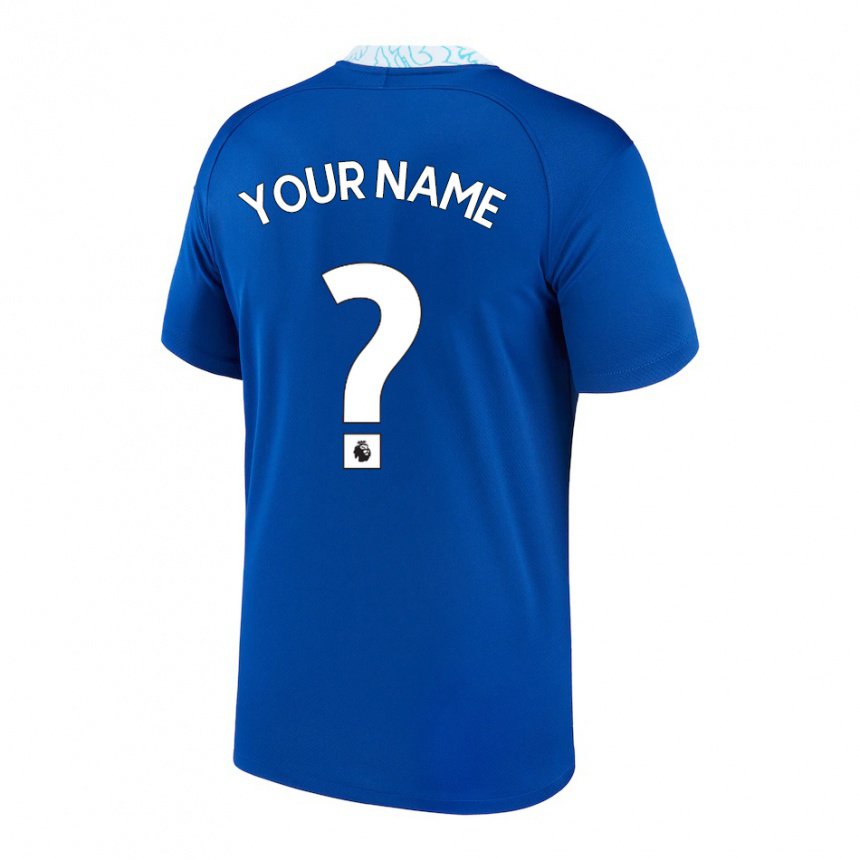 Enfant Maillot Votre Nom #0 Bleu Foncé Tenues Domicile 2022/23 T-shirt Belgique