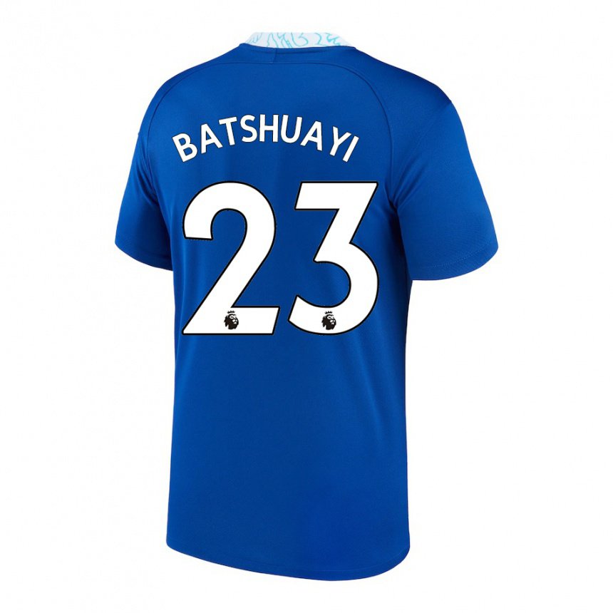 Enfant Maillot Michy Batshuayi #23 Bleu Foncé Tenues Domicile 2022/23 T-shirt Belgique