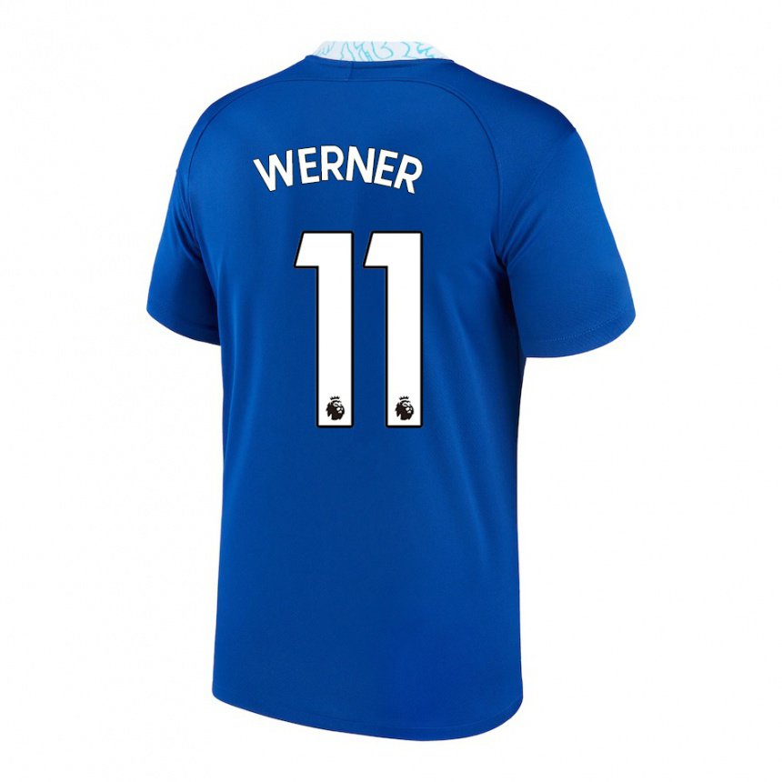 Enfant Maillot Timo Werner #11 Bleu Foncé Tenues Domicile 2022/23 T-shirt Belgique