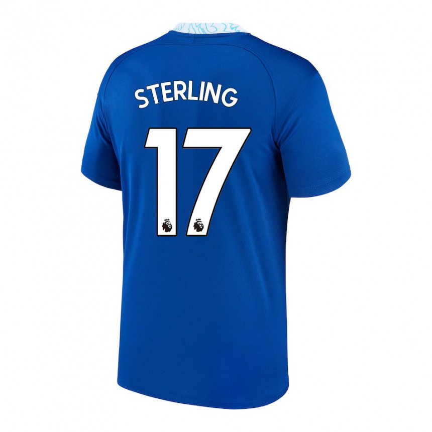 Kinder Raheem Sterling #17 Dunkelblau Heimtrikot Trikot 2022/23 T-shirt Belgien