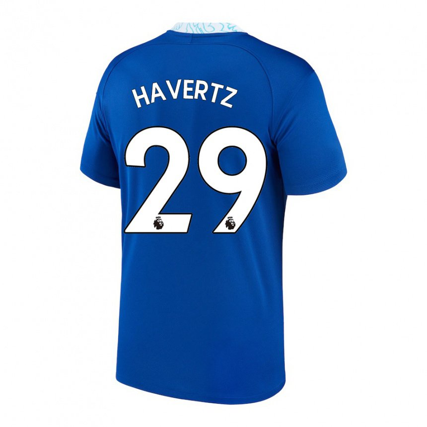 Enfant Maillot Kai Havertz #29 Bleu Foncé Tenues Domicile 2022/23 T-shirt Belgique