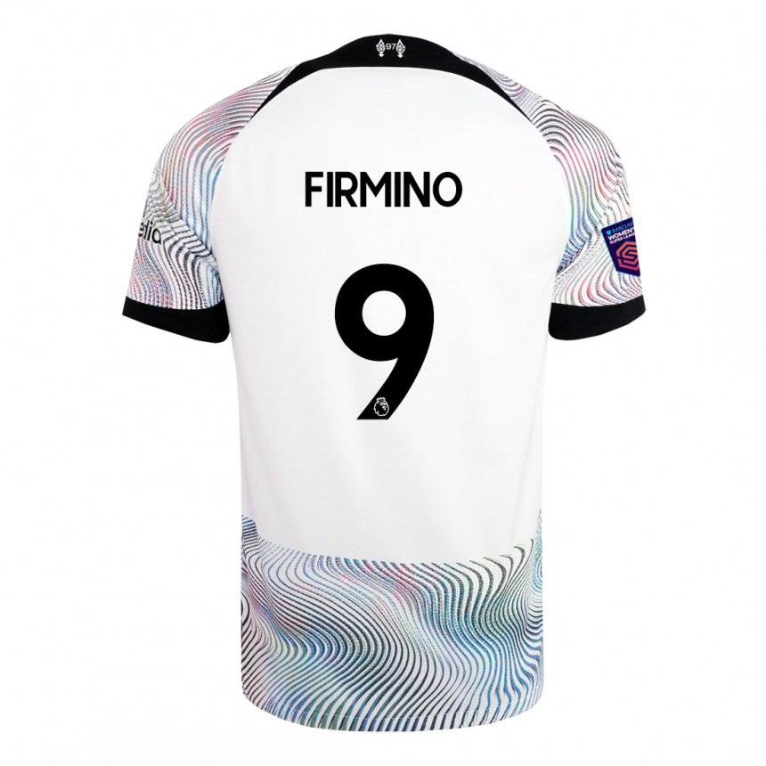 Enfant Maillot Roberto Firmino #9 Blanc Coloré Tenues Extérieur 2022/23 T-shirt Belgique