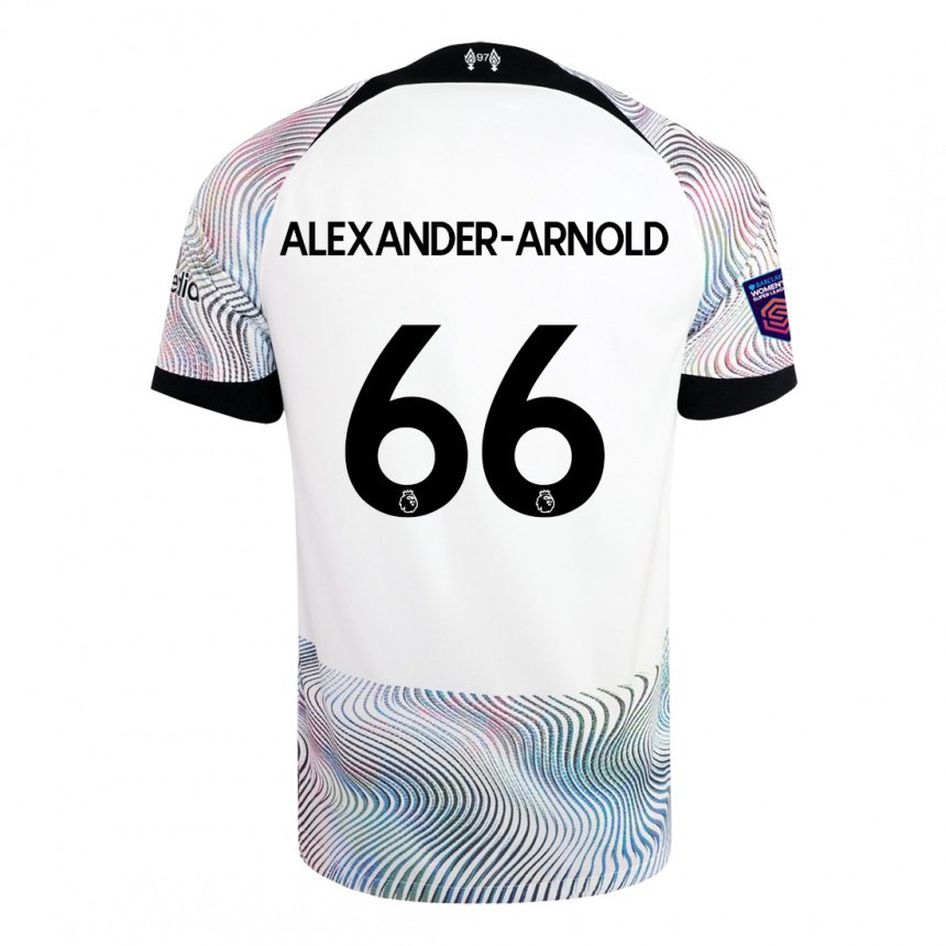 Kinder Trent Alexander-arnold #66 Weiß Bunt Auswärtstrikot Trikot 2022/23 T-shirt Belgien
