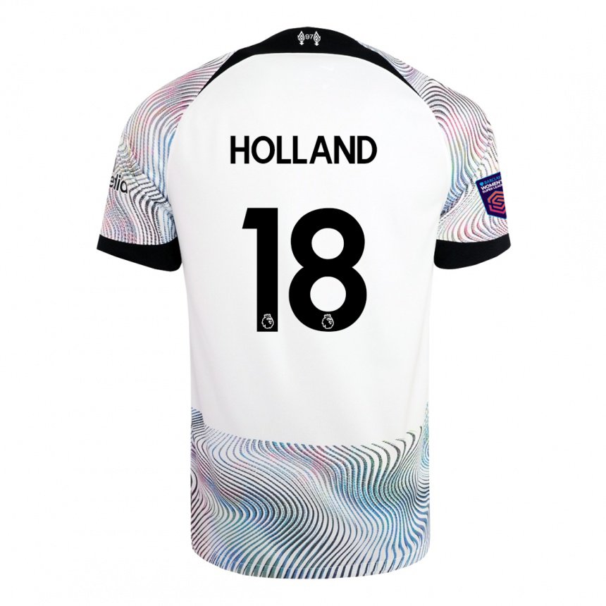 Kinder Ceri Holland #18 Weiß Bunt Auswärtstrikot Trikot 2022/23 T-shirt Belgien
