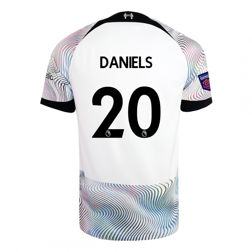 Kinder Yana Daniels #20 Weiß Bunt Auswärtstrikot Trikot 2022/23 T-shirt Belgien