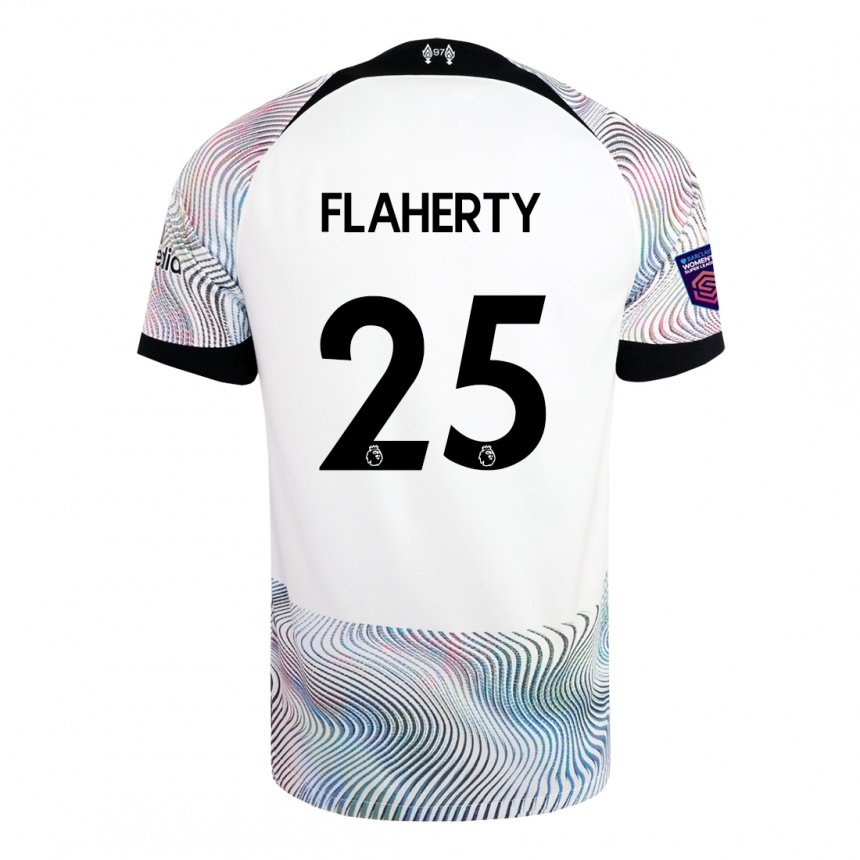 Kinder Gilly Flaherty #25 Weiß Bunt Auswärtstrikot Trikot 2022/23 T-shirt Belgien