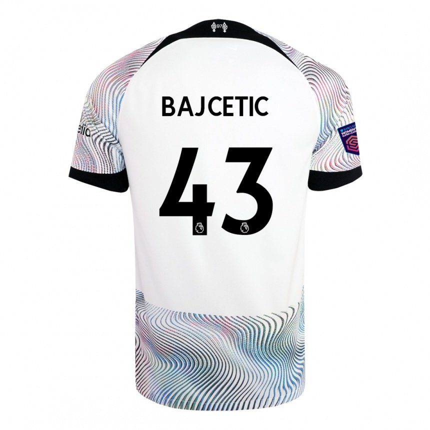Kinder Stefan Bajcetic #43 Weiß Bunt Auswärtstrikot Trikot 2022/23 T-shirt Belgien