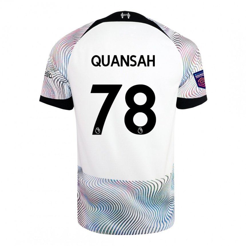 Kinder Jarell Quansah #78 Weiß Bunt Auswärtstrikot Trikot 2022/23 T-shirt Belgien