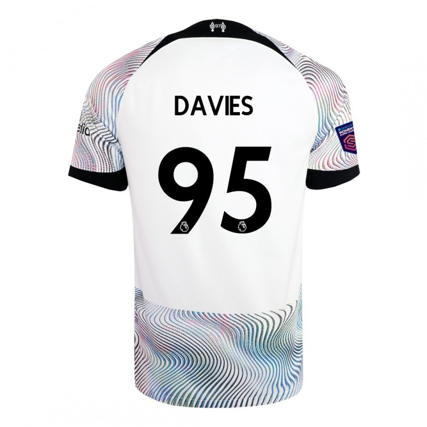 Kinder Harvey Davies #95 Weiß Bunt Auswärtstrikot Trikot 2022/23 T-shirt Belgien