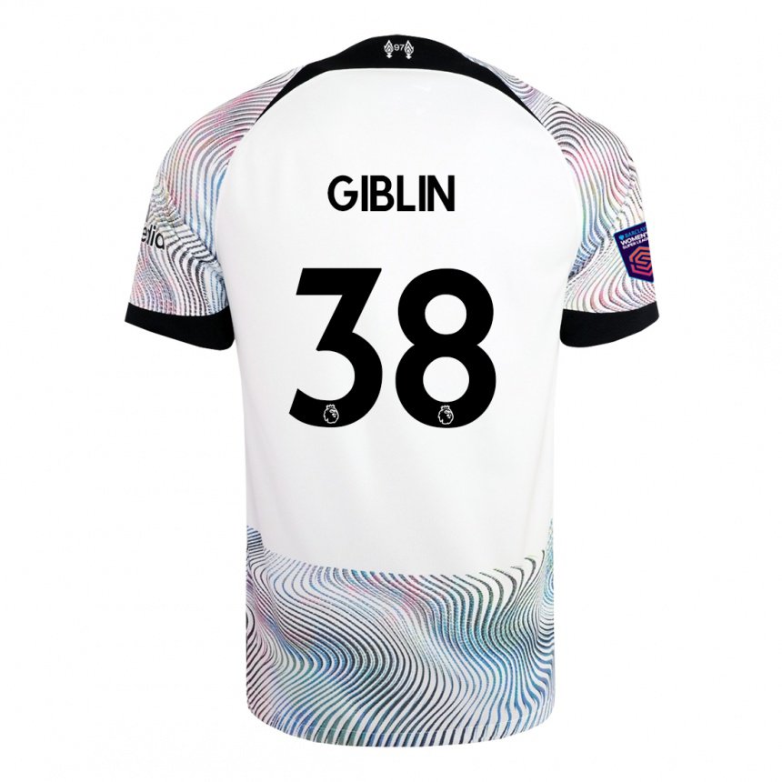 Enfant Maillot Nathan Giblin #38 Blanc Coloré Tenues Extérieur 2022/23 T-shirt Belgique