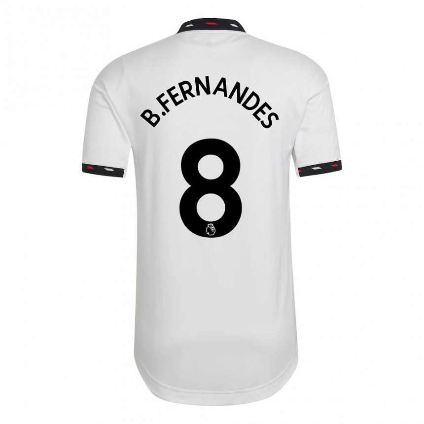 Kinder Bruno Fernandes #8 Weiß Auswärtstrikot Trikot 2022/23 T-shirt Belgien