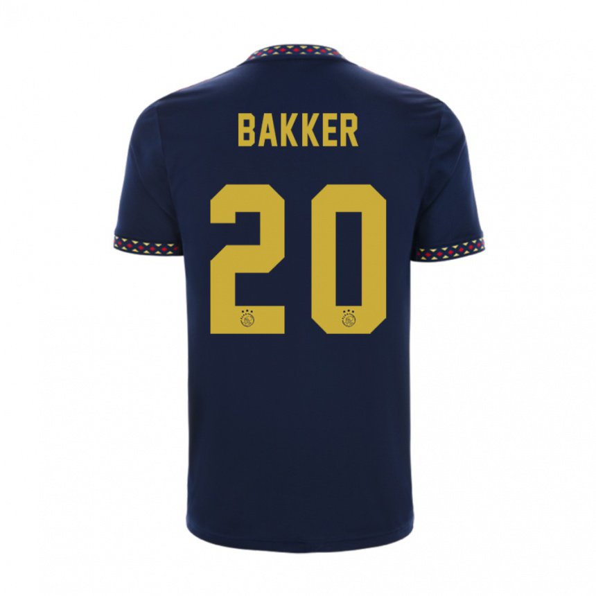 Kinder Eshly Bakker #20 Dunkelblau Auswärtstrikot Trikot 2022/23 T-shirt Belgien