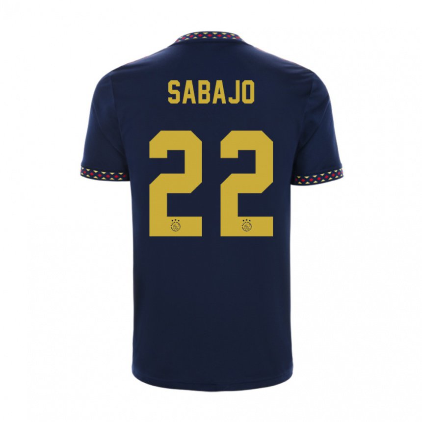 Enfant Maillot Quinty Sabajo #22 Bleu Foncé Tenues Extérieur 2022/23 T-shirt Belgique