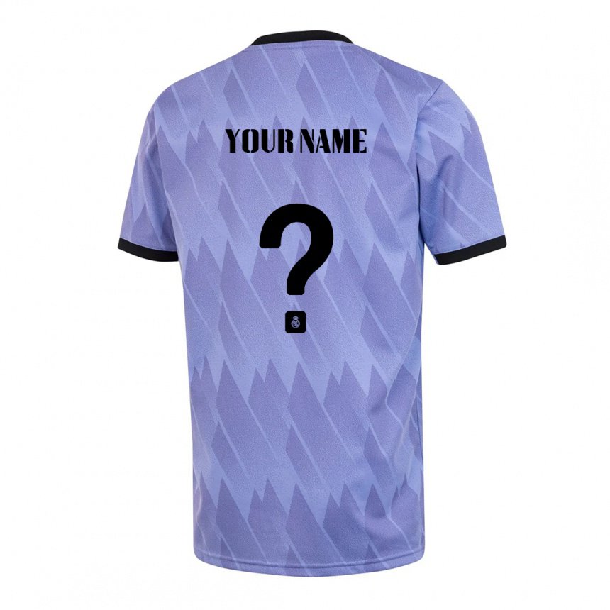 Enfant Maillot Votre Nom #0 Violet Noir Tenues Extérieur 2022/23 T-shirt Belgique