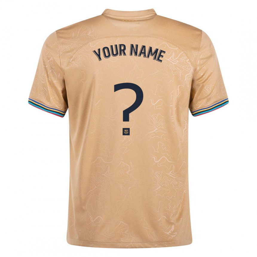 Kinder Ihren Namen #0 Gold Auswärtstrikot Trikot 2022/23 T-shirt Belgien