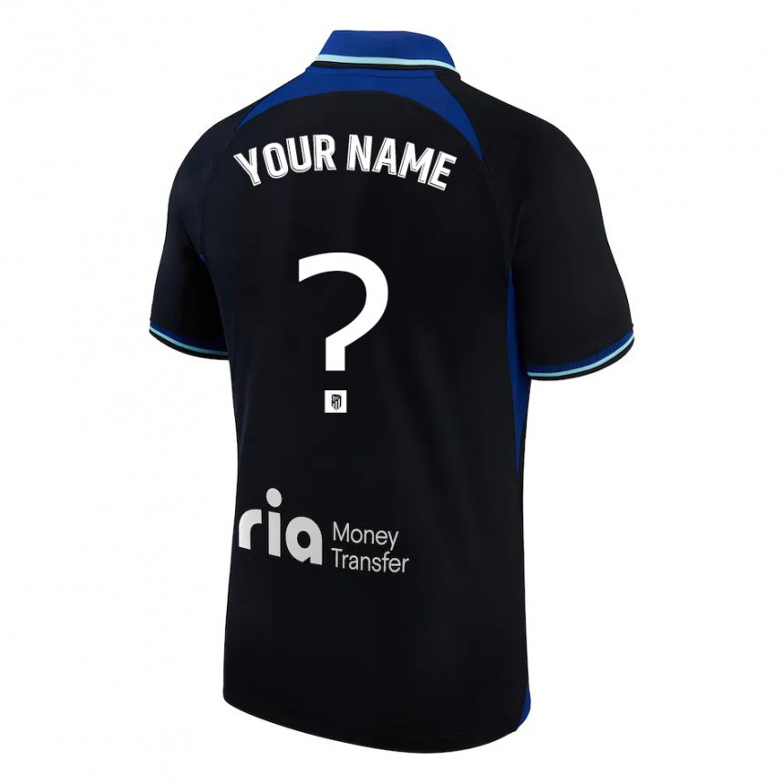 Kinder Ihren Namen #0 Schwarz Weiß Blau Auswärtstrikot Trikot 2022/23 T-shirt Belgien