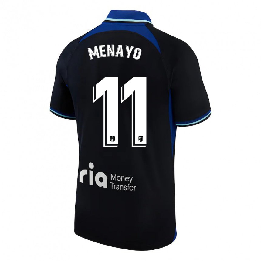 Kinder Carmen Menayo #11 Schwarz Weiß Blau Auswärtstrikot Trikot 2022/23 T-shirt Belgien