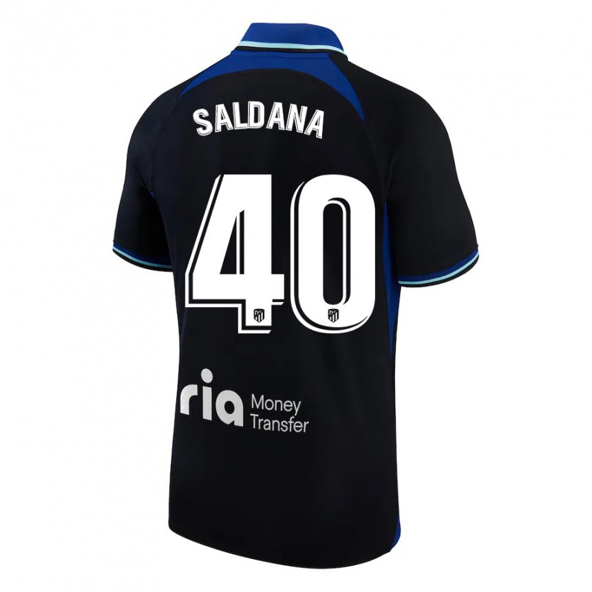 Kinder Jose Saldana #40 Schwarz Weiß Blau Auswärtstrikot Trikot 2022/23 T-shirt Belgien