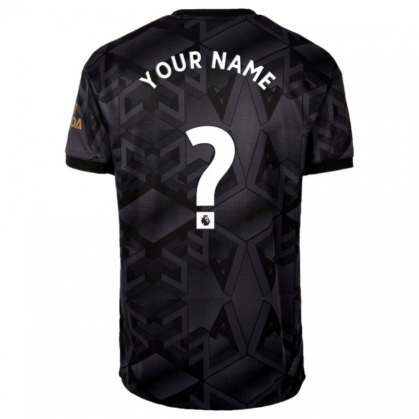 Kinder Ihren Namen #0 Schwarz Grau Auswärtstrikot Trikot 2022/23 T-shirt Belgien