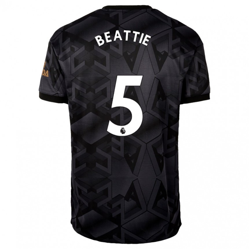Enfant Maillot Jen Beattie #5 Gris Noir Tenues Extérieur 2022/23 T-shirt Belgique