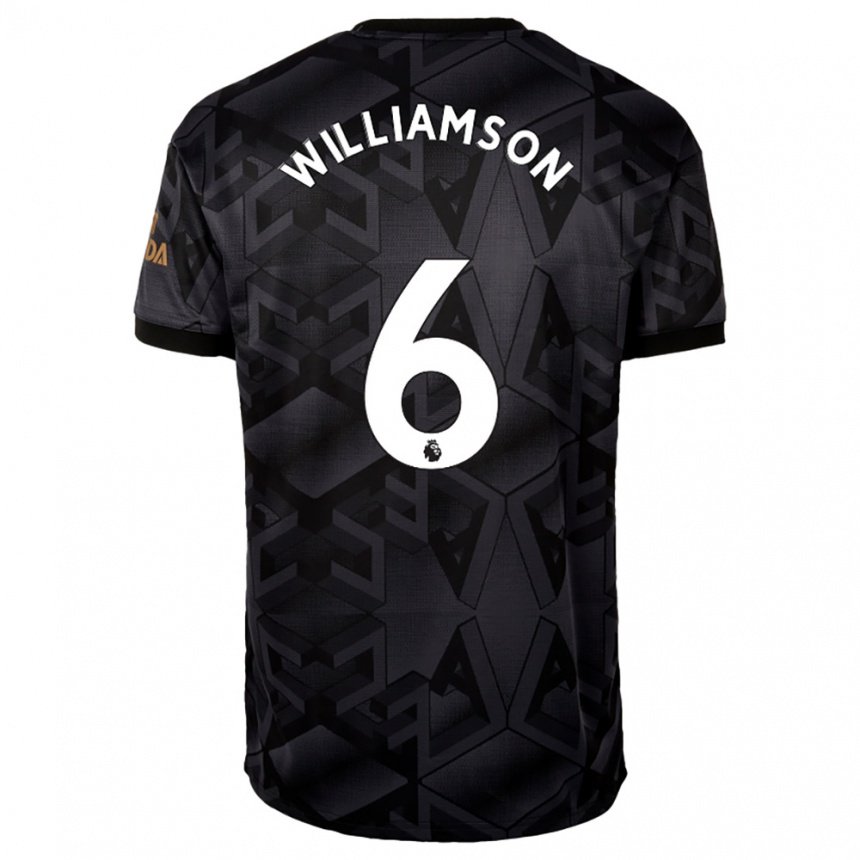 Enfant Maillot Leah Williamson #6 Gris Noir Tenues Extérieur 2022/23 T-shirt Belgique