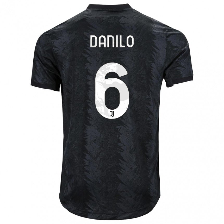 Kinder Danilo #6 Dunkles Schwarz Auswärtstrikot Trikot 2022/23 T-shirt Belgien