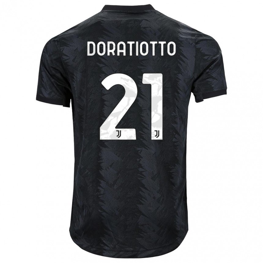 Enfant Maillot Giulio Doratiotto #21 Noir Foncé Tenues Extérieur 2022/23 T-shirt Belgique