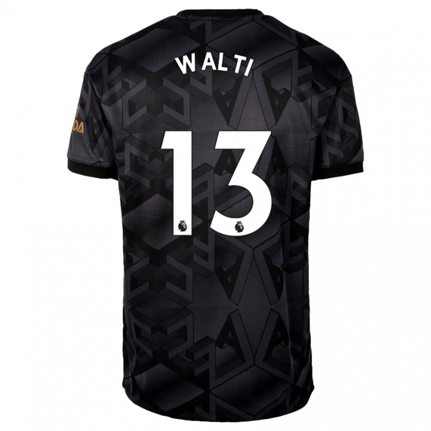 Kinder Lia Walti #13 Schwarz Grau Auswärtstrikot Trikot 2022/23 T-shirt Belgien