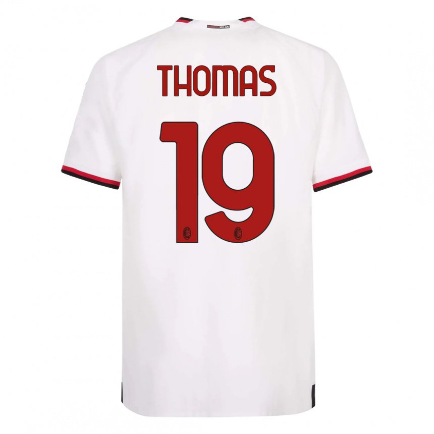 Kinder Lindsey Thomas #19 Weiß Rot Auswärtstrikot Trikot 2022/23 T-shirt Belgien