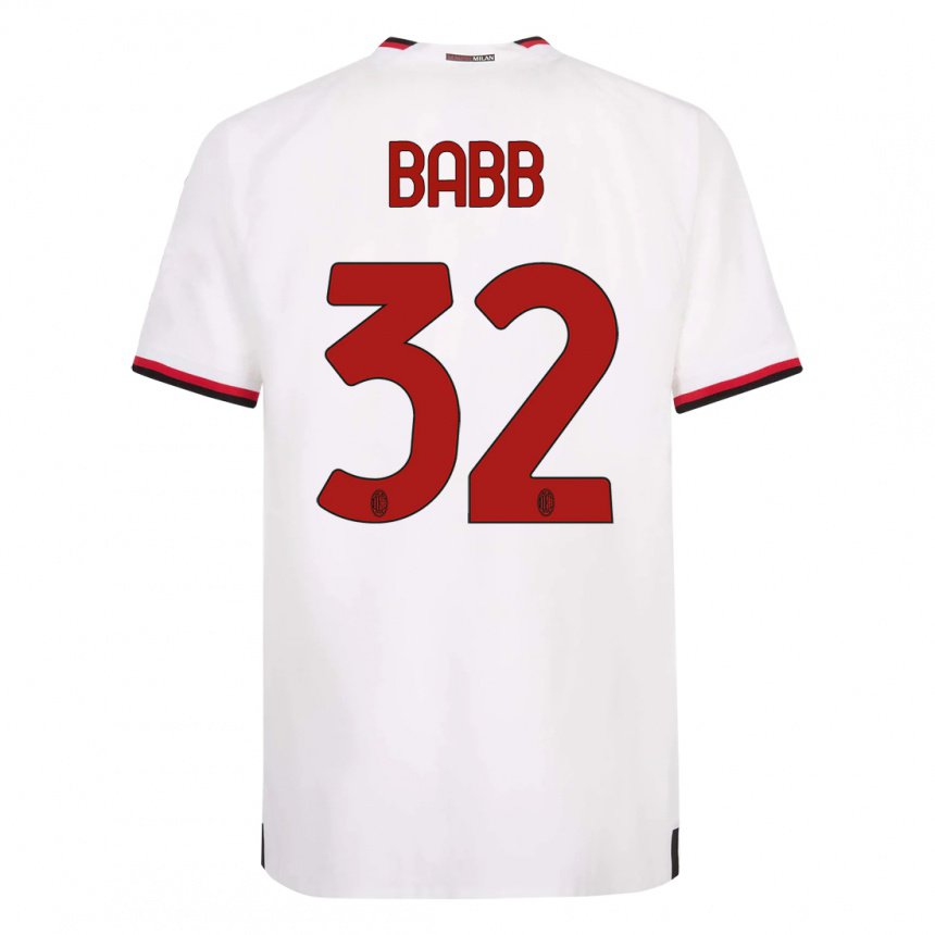 Kinder Selena Delia Babb #32 Weiß Rot Auswärtstrikot Trikot 2022/23 T-shirt Belgien