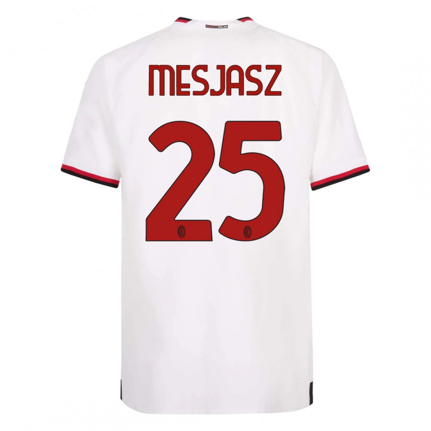 Kinder Malgorzata Mesjasz #25 Weiß Rot Auswärtstrikot Trikot 2022/23 T-shirt Belgien