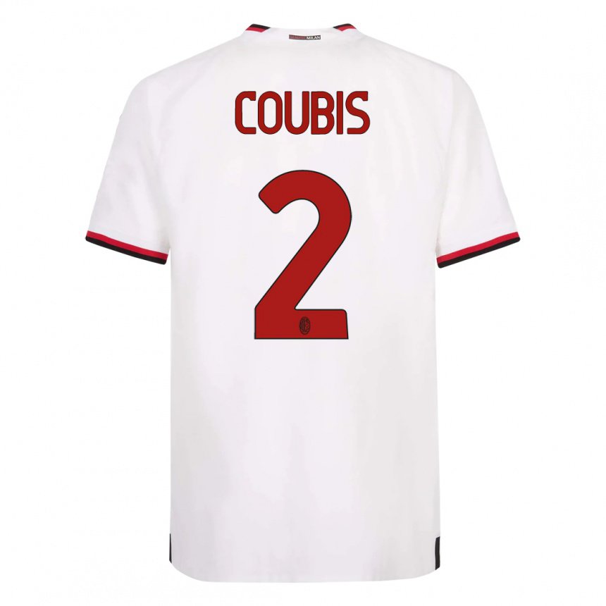Enfant Maillot Andrei Coubis #2 Blanc Rouge Tenues Extérieur 2022/23 T-shirt Belgique