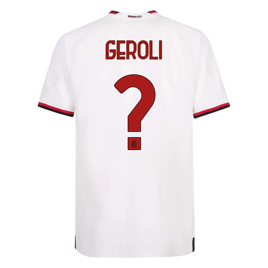 Kinder Matteo Geroli #0 Weiß Rot Auswärtstrikot Trikot 2022/23 T-shirt Belgien