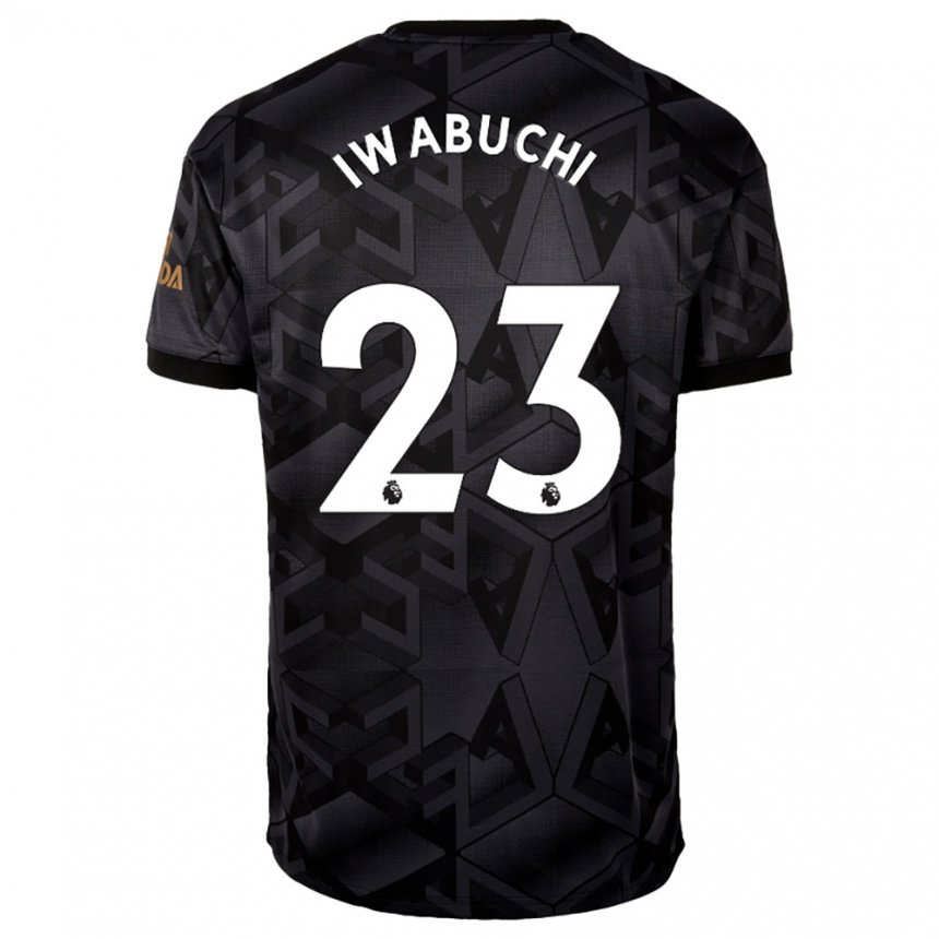 Kinder Mana Iwabuchi #23 Schwarz Grau Auswärtstrikot Trikot 2022/23 T-shirt Belgien