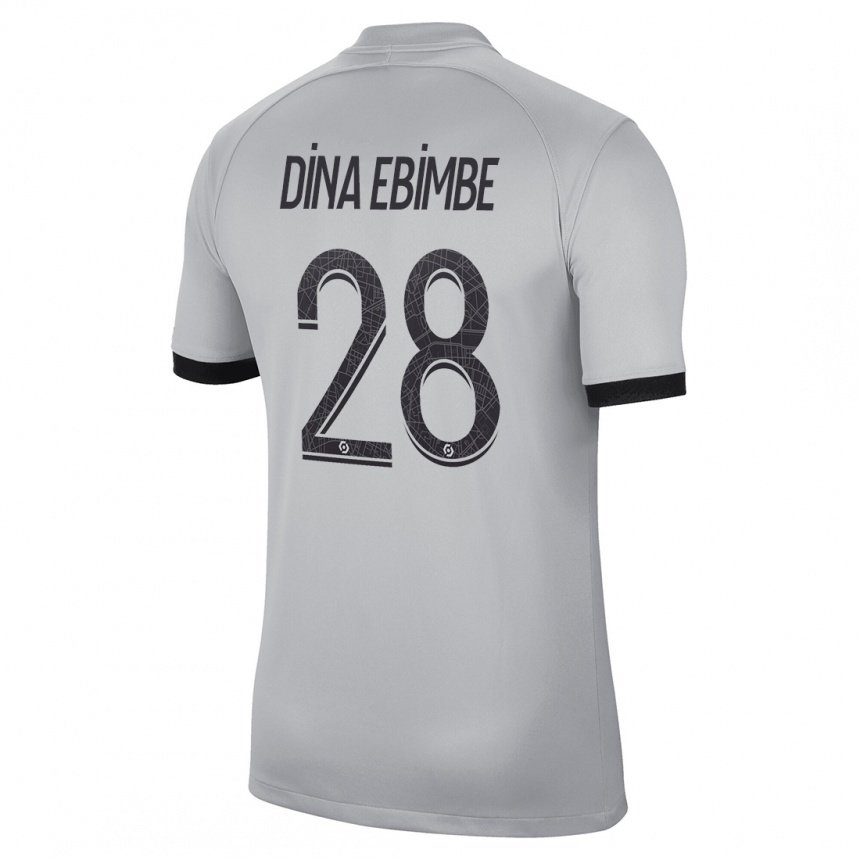 Kinder Eric Junior Dina Ebimbe #28 Grau Auswärtstrikot Trikot 2022/23 T-shirt Belgien