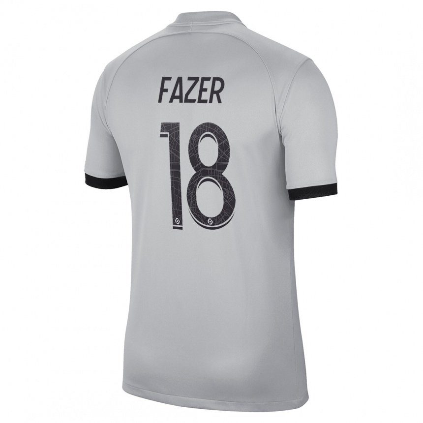 Kinder Laurina Fazer #18 Grau Auswärtstrikot Trikot 2022/23 T-shirt Belgien