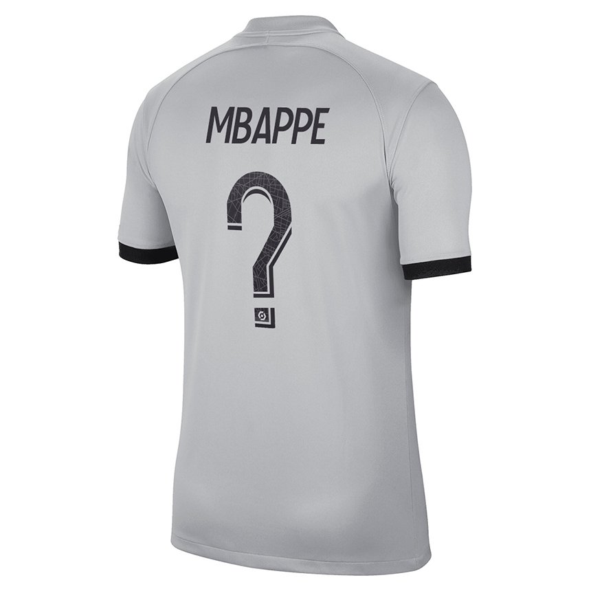 Kinder Ethan Mbappe #0 Grau Auswärtstrikot Trikot 2022/23 T-shirt Belgien