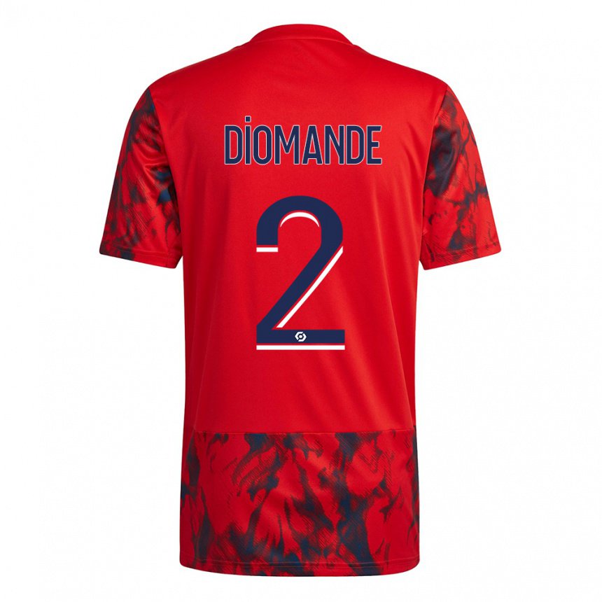 Kinder Sinaly Diomande #2 Roter Raum Auswärtstrikot Trikot 2022/23 T-shirt Belgien