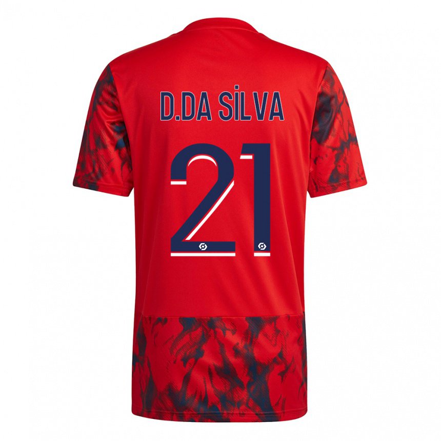 Enfant Maillot Damien Da Silva #21 Espace Rouge Tenues Extérieur 2022/23 T-shirt Belgique