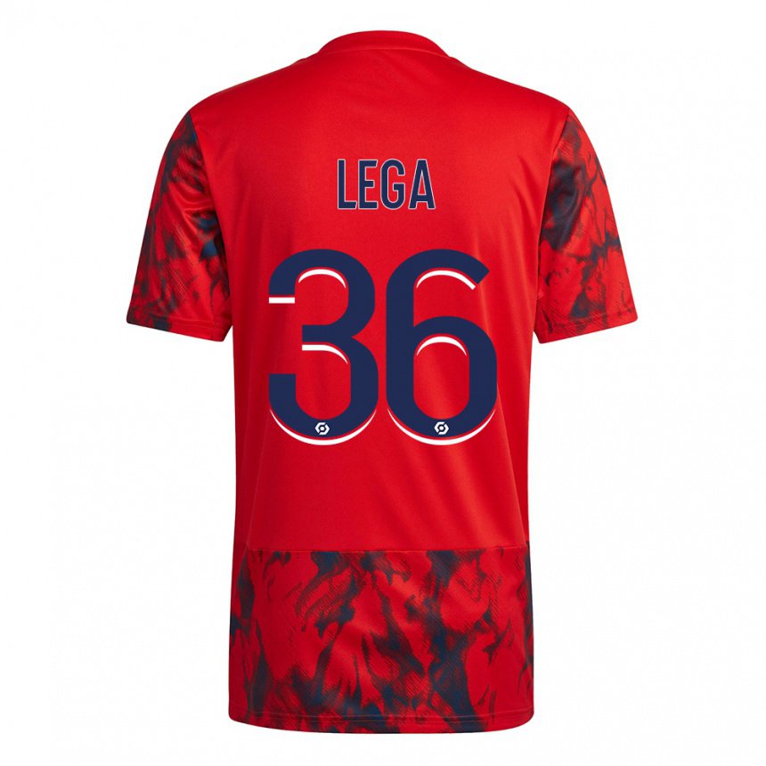 Enfant Maillot Sekou Lega #36 Espace Rouge Tenues Extérieur 2022/23 T-shirt Belgique