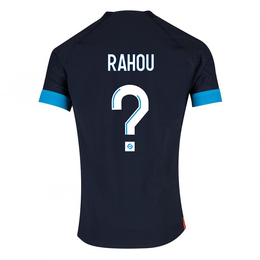 Enfant Maillot Jores Rahou #0 Olympique Noir Tenues Extérieur 2022/23 T-shirt Belgique