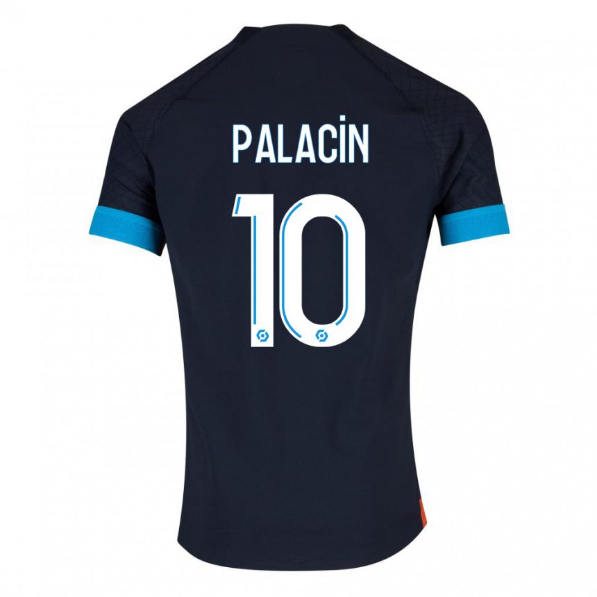 Enfant Maillot Sara Palacin #10 Olympique Noir Tenues Extérieur 2022/23 T-shirt Belgique
